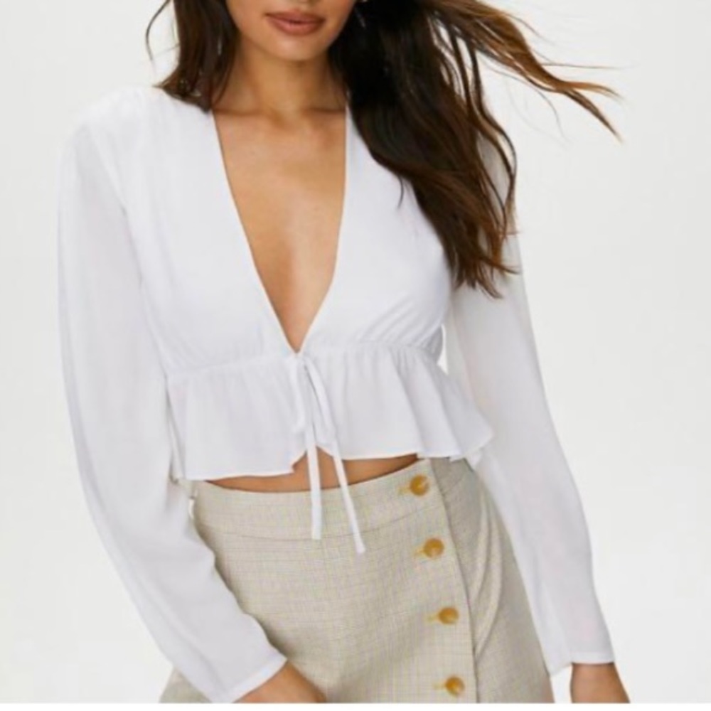 NWOT aritzia Sunday best Kimberly blouse long sleeve